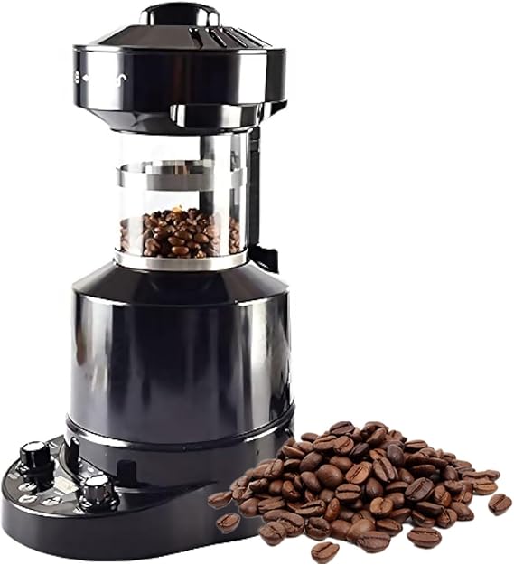 Electric Coffee Bean Roaster Commercial Roaster, Automatic Air Coffee Roasting Machine, with Timer, Adjustable Wind Speed, Cold/Hot Air Adjustment, for Cafe Shop Restaurant Home Office