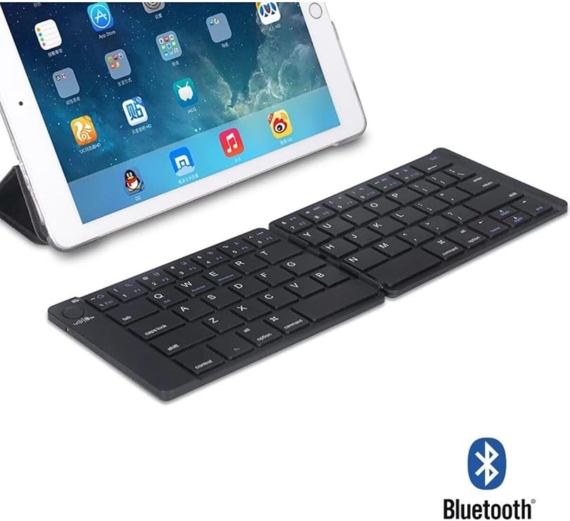 Huawei MatePad SE 10.4 Tablet Uyumlu Bluetooth Mini Katlanır Kablosuz Şarjlı Klavye+Dokunmatik Kalem