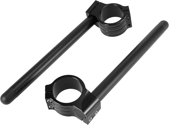 Motoforti 1 Pair 50mm Motorcycle Handlebar Clip Ons Handle Bar Universal Black