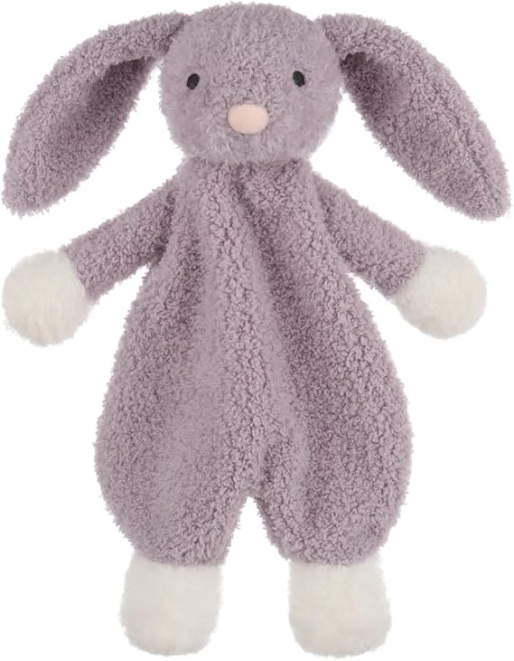 Apricot Lamb Bunny Soft Loveys Security Blanket Comforter Purple 10"