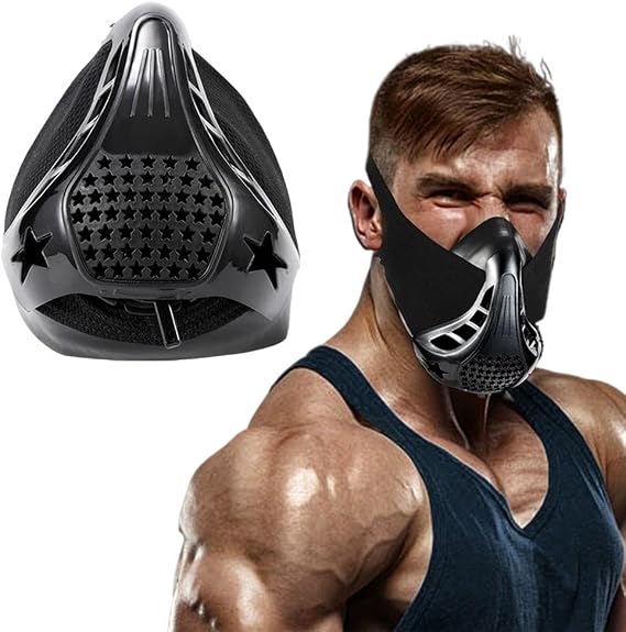 High Altitude Mask, Training Workout Mask Men to Improve Lung Capacity, Breathing Resistance Fitness Masks to Upgrade Endurance, for All Sport: Running, Cardio, Cycling, Gym
