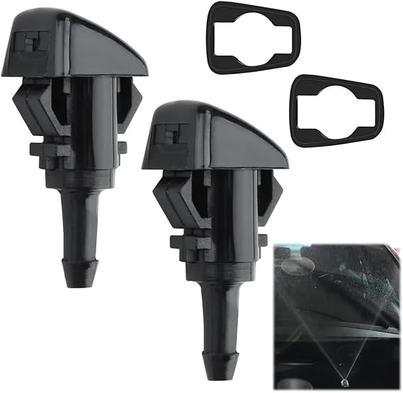 2 Pack Windscreen Washer Nozzles,Washer Jets,Front Windshield Washer Nozzles,Washer Jets Windscreen Spray Nozzle,Screen Wash Wiper Spray Jets,Windscreen Wiper Washer Nozzle for Cars,Universal
