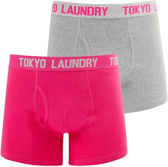 Tokyo Laundry Men's 2 Pack Gift Box Stretch Cotton Boxer Shorts Set