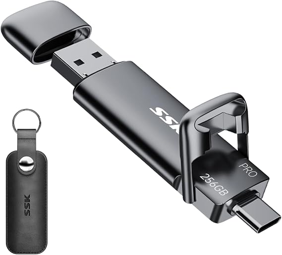 SSK 256GB External SSD up to 1000MB/s USB 3.2 Gen 2 Portable SSD with