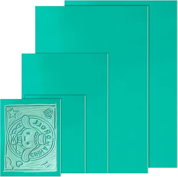 Lino Cut Plates Lino Printing Plate PVC Linoleum Plate Pack of 5