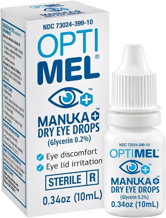 Optimel Manuka Honey Eye Drops for Dry Eye, Blepharitis and Corneal, 10ml