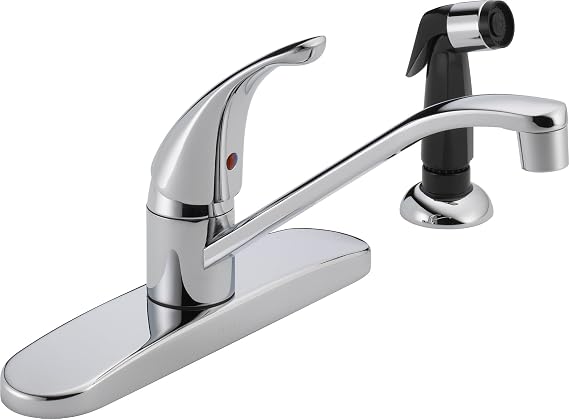 Peerless Yan Püskürtücülü Tek Kolu Evye Bataryası, Krom P115LF