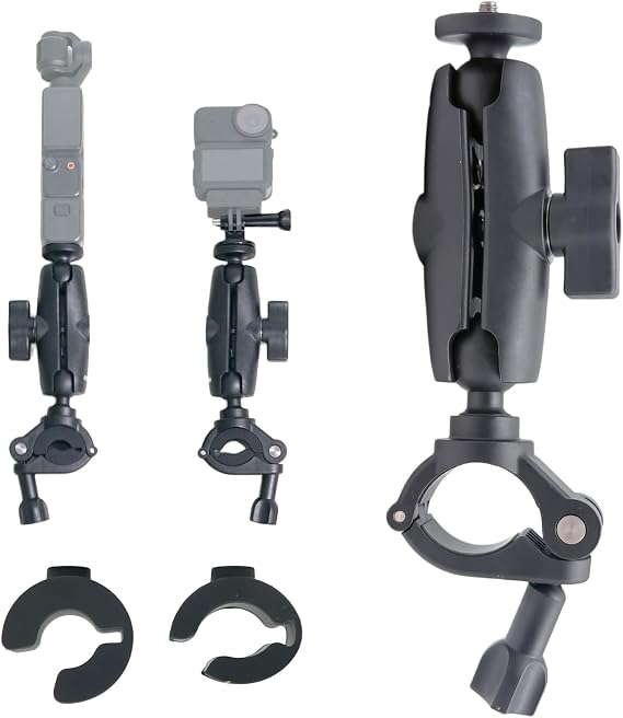Motorcycle Handlebar Mirror Camera Pole Mount Compatible for Insta360 X6-X