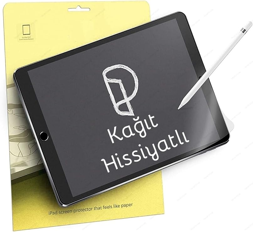 iPad Pro 12.9 İnç 5. Nesil 2021 ile Uyumlu Paperlike Nano Kırılmaz Ekran Koruyucu, Kağıt Hissli, Mat Şeffaf