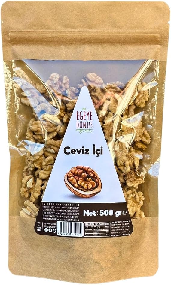 EGEYE DÖNÜŞ Ceviz İçi İri Boy Kelebek - 500 Gr. (Yerli Üretim - 1. Kalite İç Ceviz)
