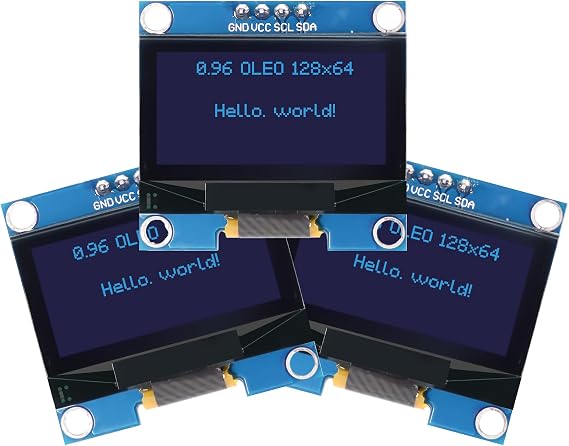 Binghe 3 Pcs 0.96 Inch OLED Display I2C IIC Module, White Characters 128 x 64 Pixels, Arduino Compatible