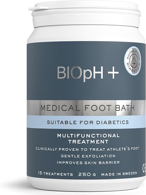 BIOpH+ Medical Foot Bath 250 g Suitable for Diabetics Clinically Tested for Athlete's Foot Cracked Heels Calluses and Dry Skin Deep Cleansing and Skin Renewal