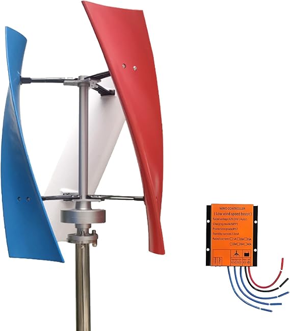 Wind Turbine Generator Kit, Vertical Axis Wind Turbine Generator Kit, Electricity Producer Equipment Home Power Energy Kit, Efficient Renewable Energy Solution for Home Use. B-48V