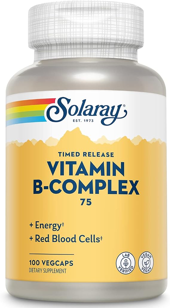 Solaray B-Complex 75 | Delayed Action | 100 VegCaps