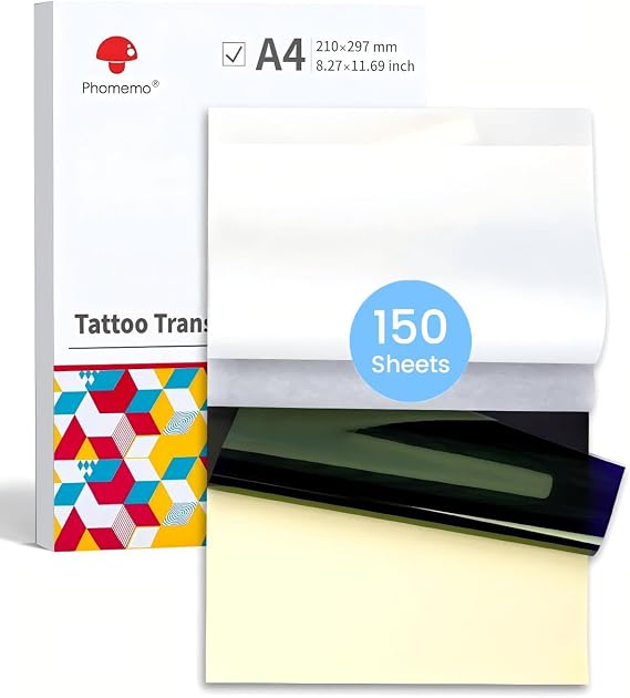Phomemo M08F Tattoo Transfer Paper, A4 Thermal, 150 pcs