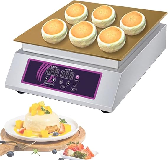 Commercial Non-Stick Souffle Maker Machine, Electric Pancake Maker Dorayaki Baker Muffin Making Machine, For Restaurant Bakery Leisure Snack Bar,Doublehead,Singlehead