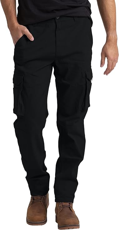 Men's Cargo Work Trousers Casual Stretch Cotton Heavy Duty Relaxed Fit Durable Safety Multi Pockets Construction Work Hiking Combat Work Utility Cargo Pants 32W-44W