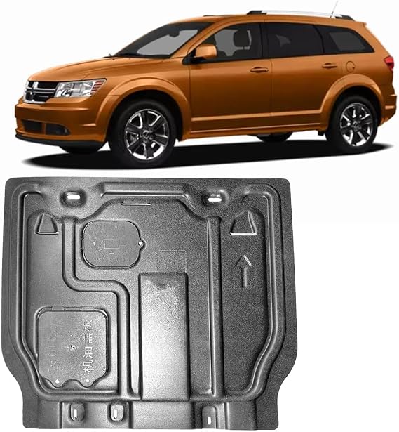 Front Engine Splash Shield for Dodge Journey 2011-2020 Engine Guards Mud Flaps Suitable for Dodge JCUV Under Engine Cover Directly Replace Original One Black