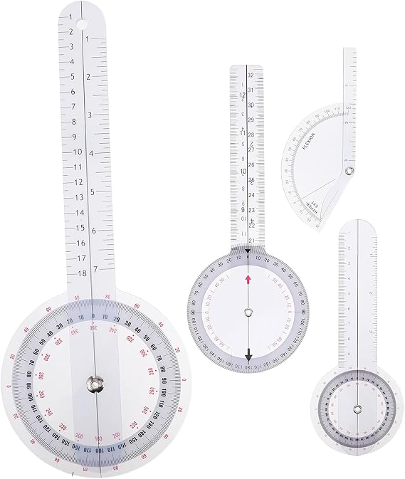 Orthopedic Angle Ruler 4pcs PVC Rotating Protractor for Measurement