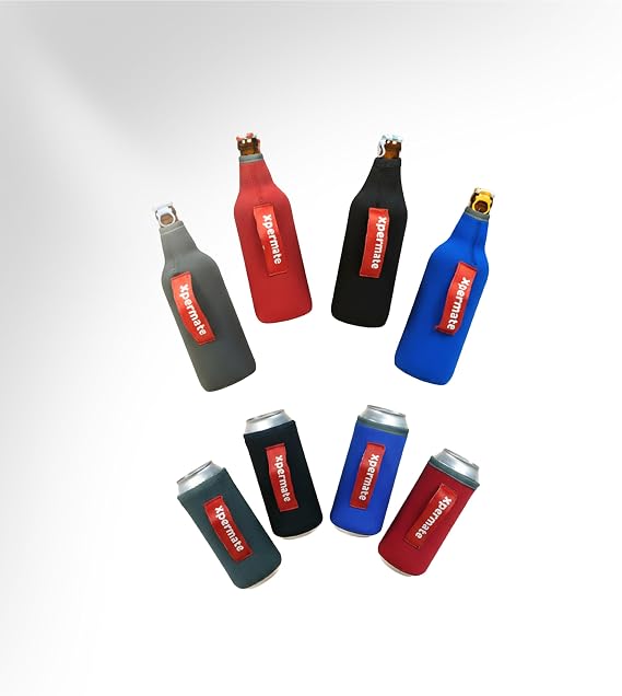 Xpermate Termal İçecek Kılıfı – Sıcak & Soğuk Tutan Şişe Bira Termal Kılıf (Mavi, 0,5 L)