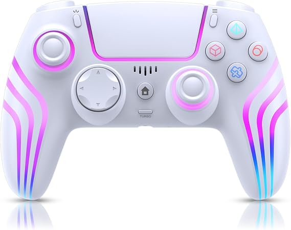 PS5 Controller Wireless,Compatible with PS5 Pro/Slim,Dual Vibration,White