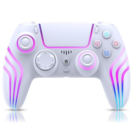 P5 Controller WirelessKompatibel mit P5 Pro/Slim/PCDual VibrationWeiß