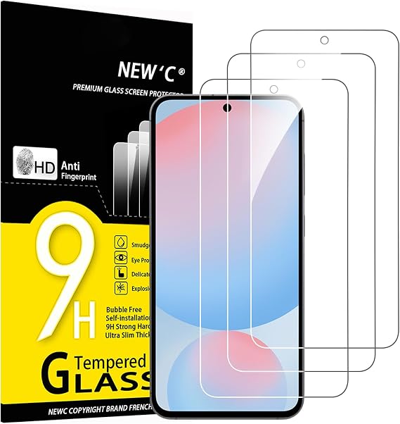 NEW'C for Samsung Galaxy S25 FE Screen Protector Tempered Glass HD Clear