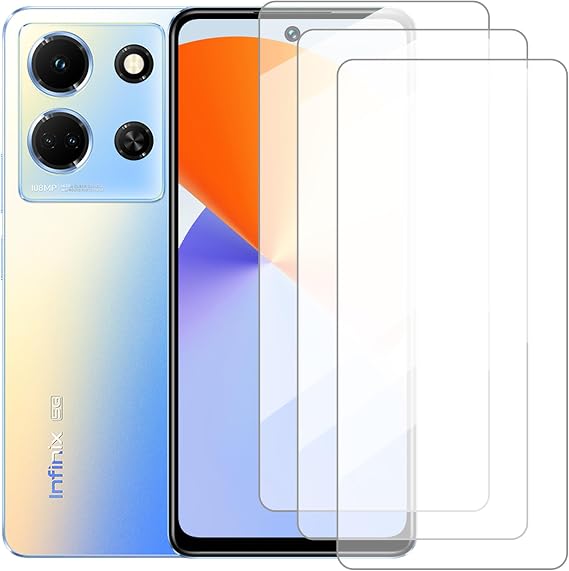 Screen Protector Compatible with Infinix Note 30 5G X6711(6.78 Inch) [3 Pack] Glass Screen Protector Suitable for Infinix Note 30 5G X6711, Tempered Glass Protective Film