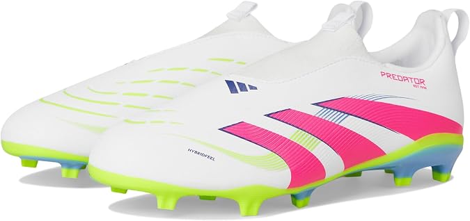 Adidas ユニセックス - チャイルド リーグ プレデター レースレス ファーム グラウンド/マルチグラウンド サッカー スパイク 小さなお子様/大きなお子様