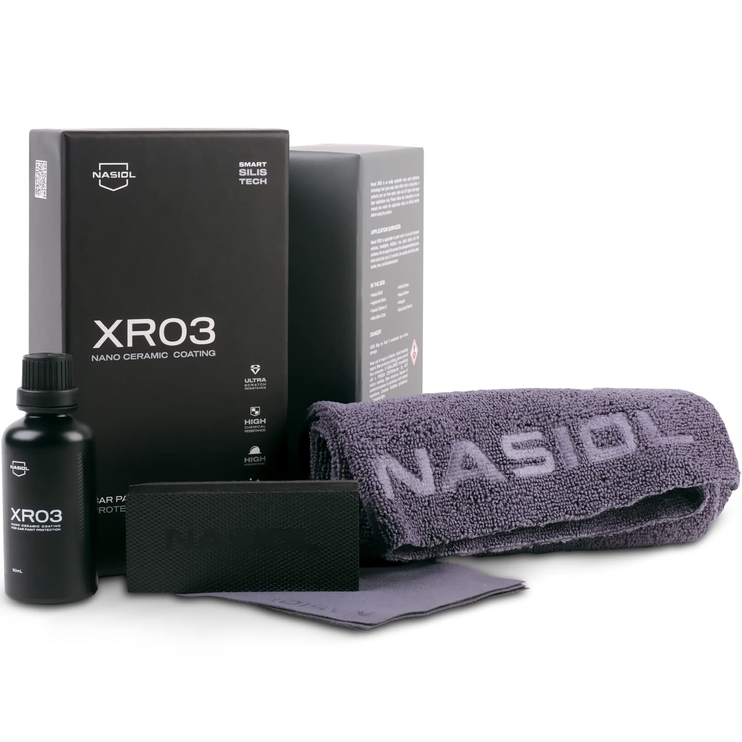 Nasiol XR03 Vehicle Nano Ceramic Coating And Paint Protection-50 Ml-1.5 Years Effective-Professional Maintenance,Auto Detailing Kit, Car Polishing,Paint Polishing, Hydrophobic Nano Protection