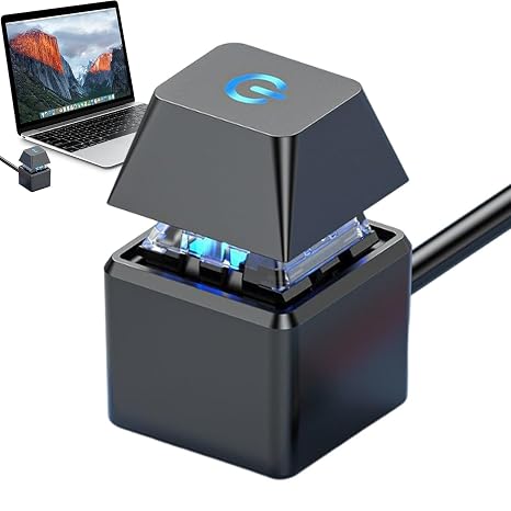 External Computer Button | LED PC Computer Case Button with 1.8m Cables | Computer Case Motherboard Button, Mechanical Key Button Extension for Home, Internet Cafes
