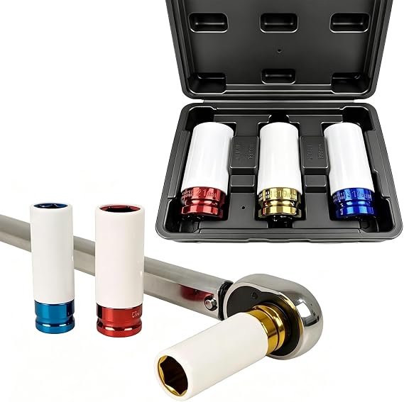 3-Piece Socket Set 1/2 Inch Car Impact Socket Set Impact Wrench Nuts