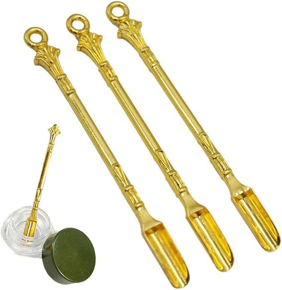 Snuff Spoon 3pcs Mini Powder Scoop Medicine Spoon for Snuff Bottle Smoking Kitchen Accessories 80mm