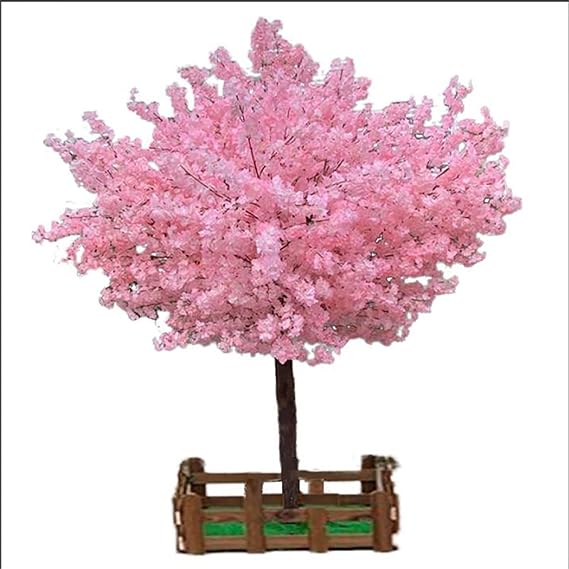 Simulation Cherry Blossom Trees Round Dense Artificial Cherry Blossom Trees for Party Wedding Wall Home Decor,2x1.5m [Energy Class A]
