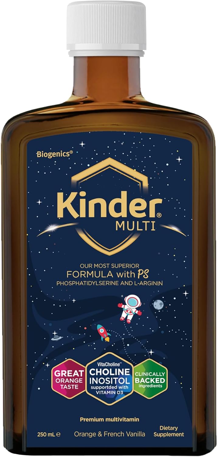 Kinder Multi 250 ml - L-Arginine, Choline, Inositol, Phosphatidylserine, Lutein, Vitamins and Minerals
