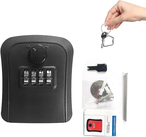 Security Key Lock Boxes Wall Mounted Digit Combination Safe Storage Hider
