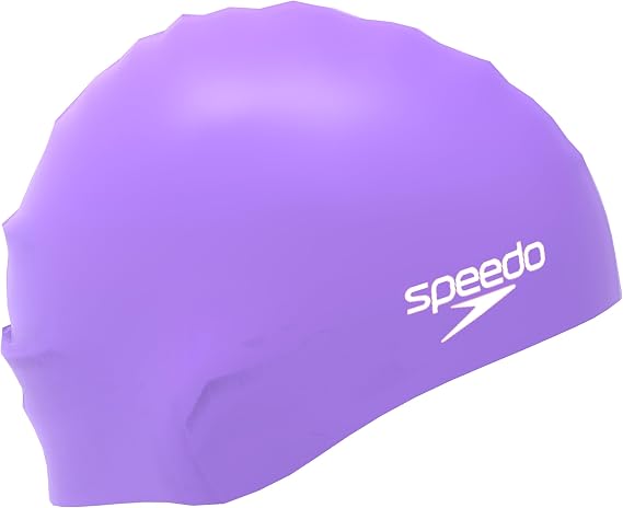 Speedo Solid Silicone Swim Cap Made from Elastomer