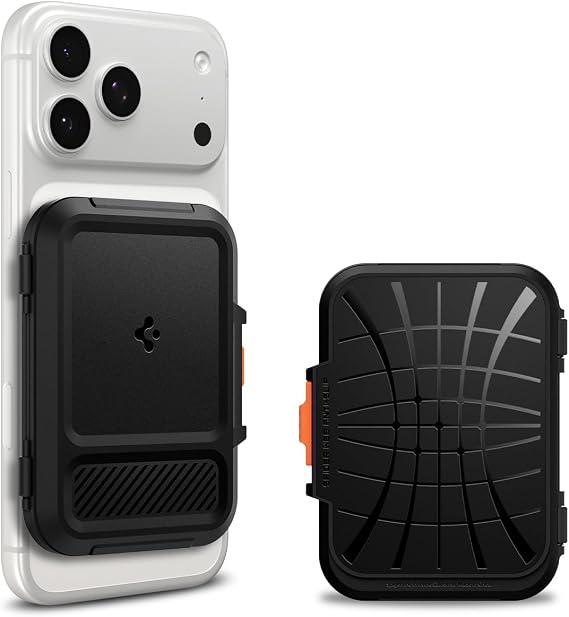 Spigen MagSafe Destekli Cüzdan Lock Fit Mag Fit (6 Kartlık) Siyah - AFA06031 (Spigen TR Garantili)