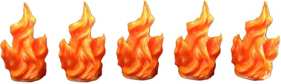 EnderToys Fire Tokens, Tabletop 28mm Miniature Wargame Terrain Landscape, 3D Printable and Paintable