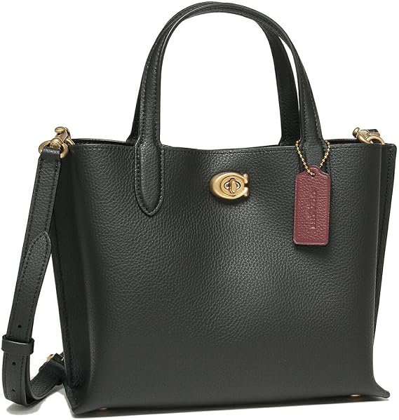 Coach Women's C8869 B4BK Willow Tote Bag, Black,