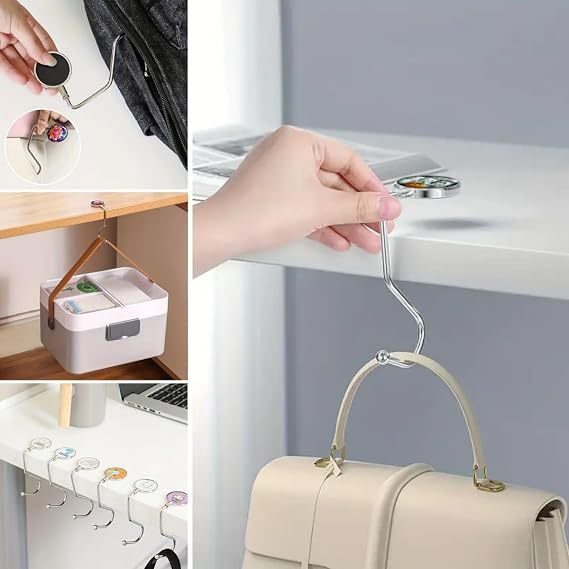 BUFFER® Table Attachable Bag Hanger Bag Type Practical Metal Bag Hook