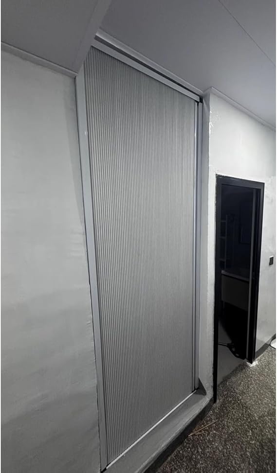 Generisch Akordeon kapı, petek katlanır kapı, gardırop ve banyo için iç katlanır kapı, görünmez alüminyum çerçeve, petek kumaş, genişlik 89 – 112 cm (Y 203 cm, G 44 inç) – yer tasarrufu sağlayan çözüm