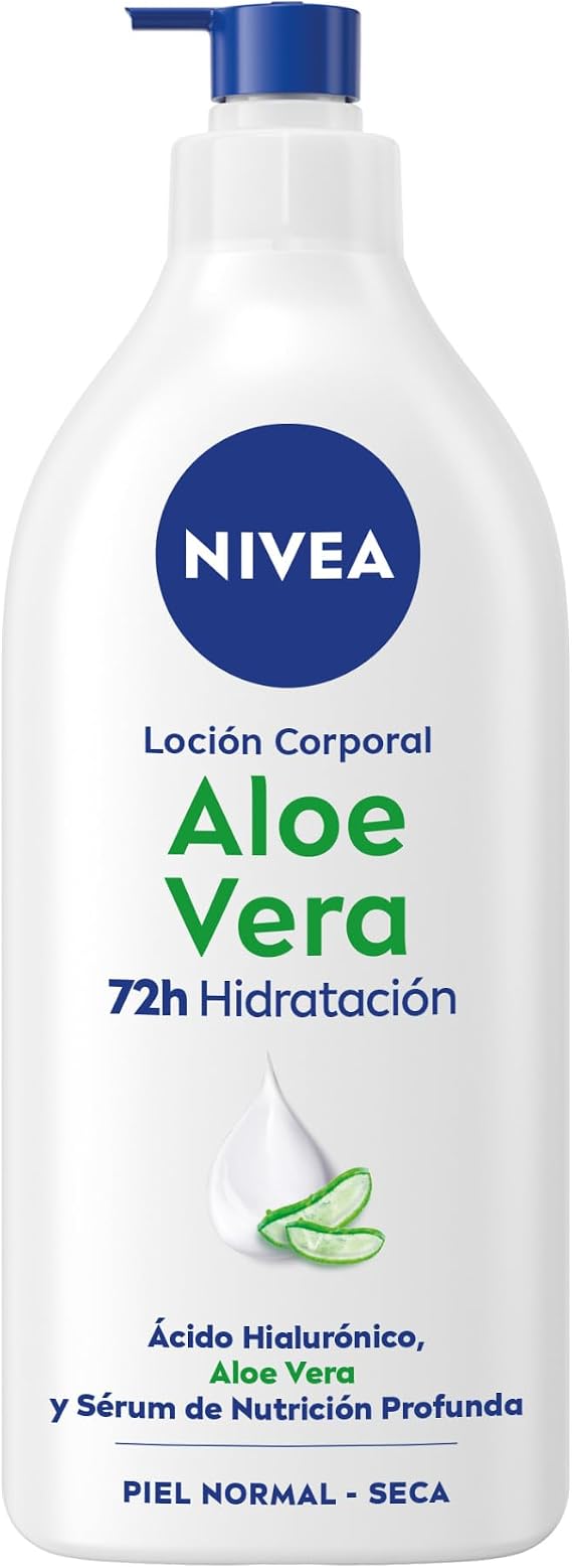 NIVEA Aloe Vera Body Lotion (1 x 620 ml), Body Refreshing Lotion for 72 Hours of Deep Hydration, Moisturizing Lotion with Aloe Vera, Hyaluronic Acid and Nourishing Serum