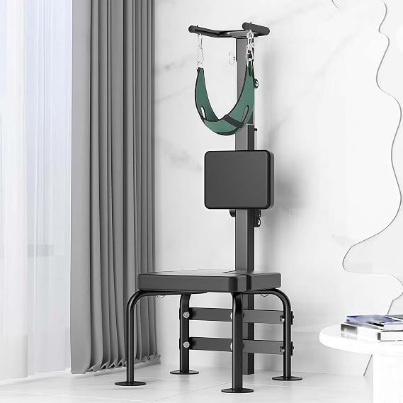 Neck Traction Stretching Chair, Stretching Training Equipment, Free Standing Electric Neck Stretcher Cervical Traction Device with Sturdy Feet, for Personal Use
