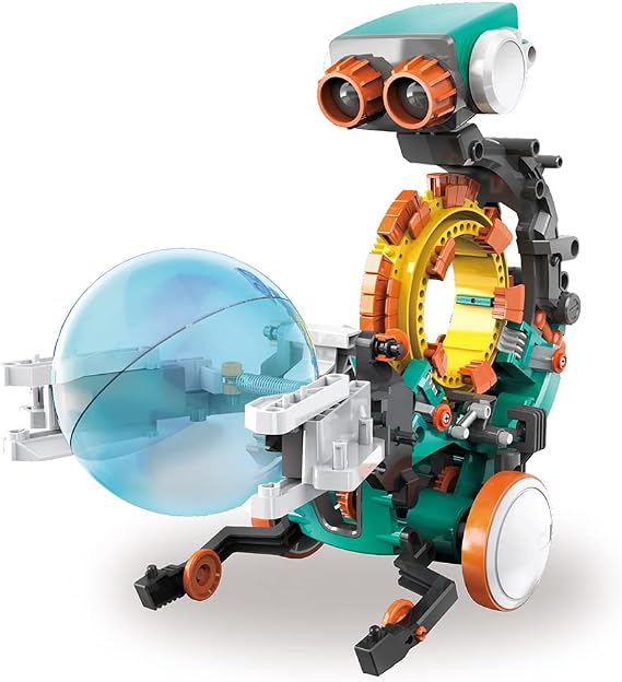 CONSTRUCT & CREATE 5 in 1 Mechanical Coding Robot DIY STEM Build Your Own Kit