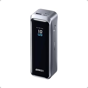 Anker Prime Power Bank, 20,100mAh 3-Port Portable Charger with 220W Output, Two-Way Charging, Flight-Approved, App Control, For Phone 17/16/15 Series, and More, Charging Base Not Included
