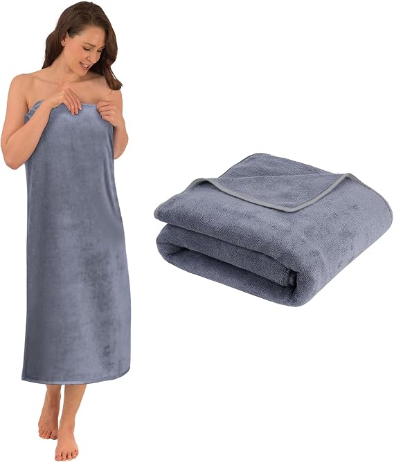 XXL Bath Towels 100 x 200 cm, Large Bath Towels, Dark Grey