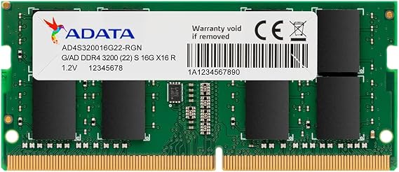 ADATA Premier 16GB, DDR4, 3200MHz (PC4-25600), CL22, SODIMM Memory, 2048x8