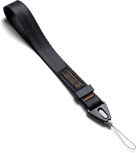 Ringke Hand Strap [Anti Theft & Drop] Multipurpose Adjustable Phone Wrist Lanyard Strap with Easy Release Buckle for iPhone/Galaxy/Pixel Cases, Cameras, etc. - Black