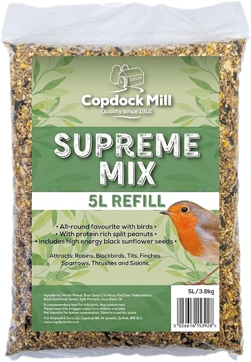 Copdock Mill Wild Bird Seed Supreme Mix, 5l Refill 3.8kg